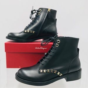 Salvatore Ferragamo - Theodore - Nero Calf - Women’s Boots Size 6 C